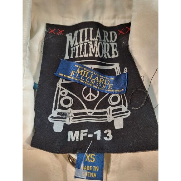 Millard Fillmore MF-13 Pea Coat Women Sz XS 4 Button Utility White Work Winter - Picture 7 of 9